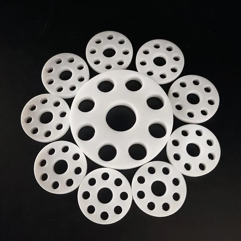 Custom PTFE flange gaskets in different diameters and bolt-hole patterns