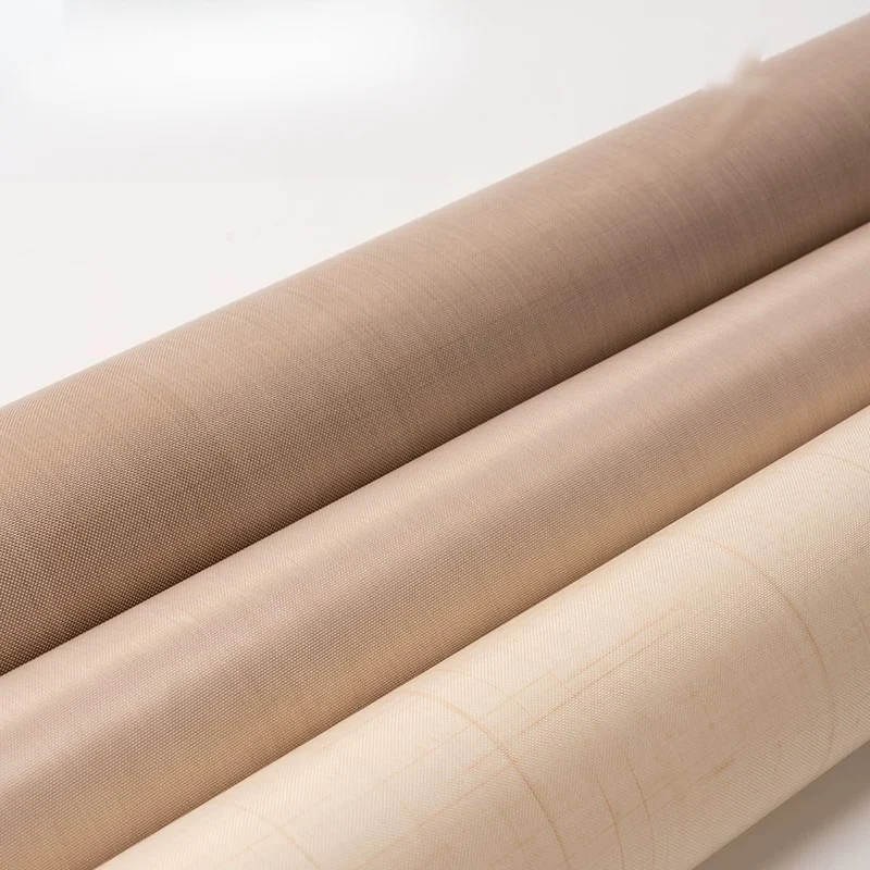 Beige PTFE Coated Fiberglass Roll Fabric, product photograph 3 of 5