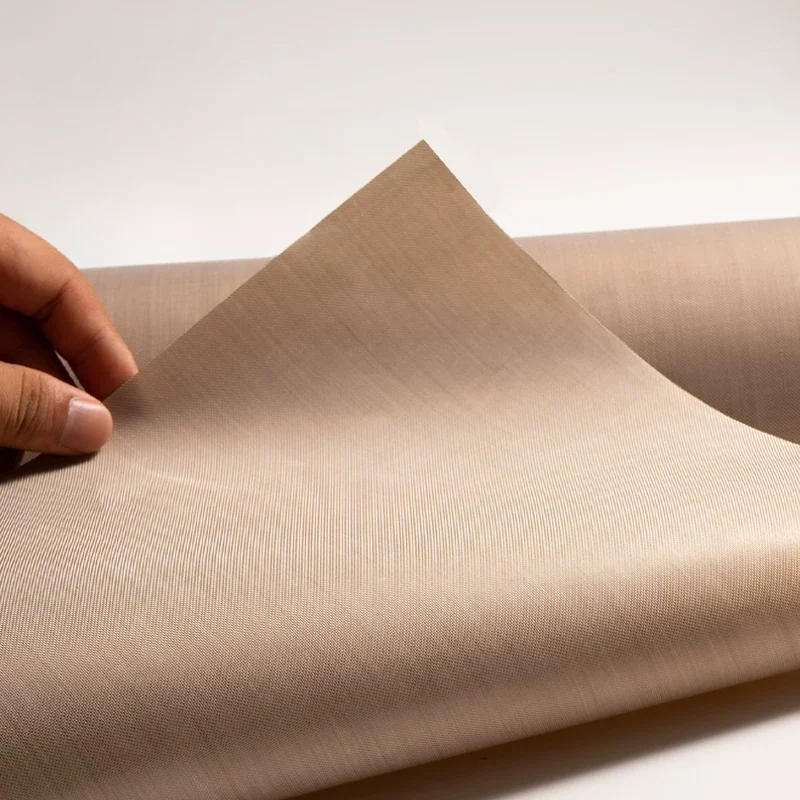 Beige PTFE Coated Fiberglass Roll Fabric, product photograph 4 of 5